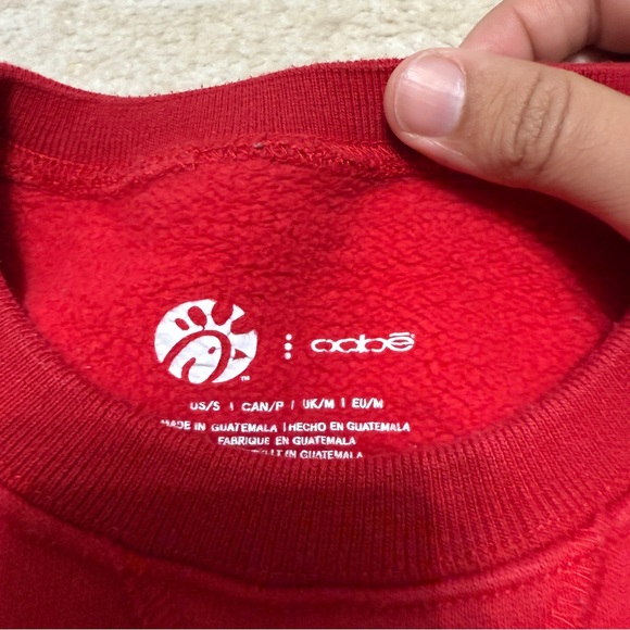Authentic Chick-Fil-A Originals Red Crewneck Sweatshirt Size Small Embroidered - Picture 3 of 5